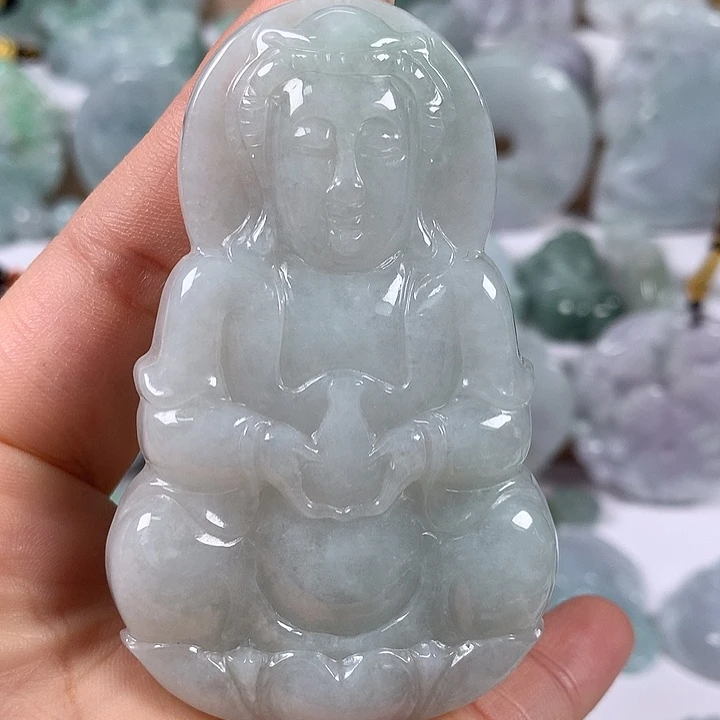 颈饰未镶嵌翡翠大观音福利