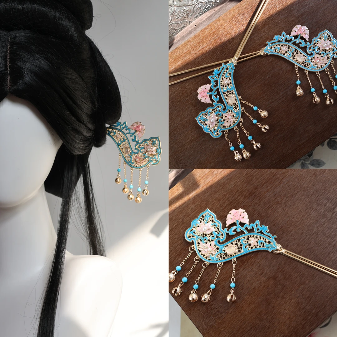 宋制博鬓头饰仿烧如意汉服步摇流苏超仙宫廷复古饰品日常盘发发饰