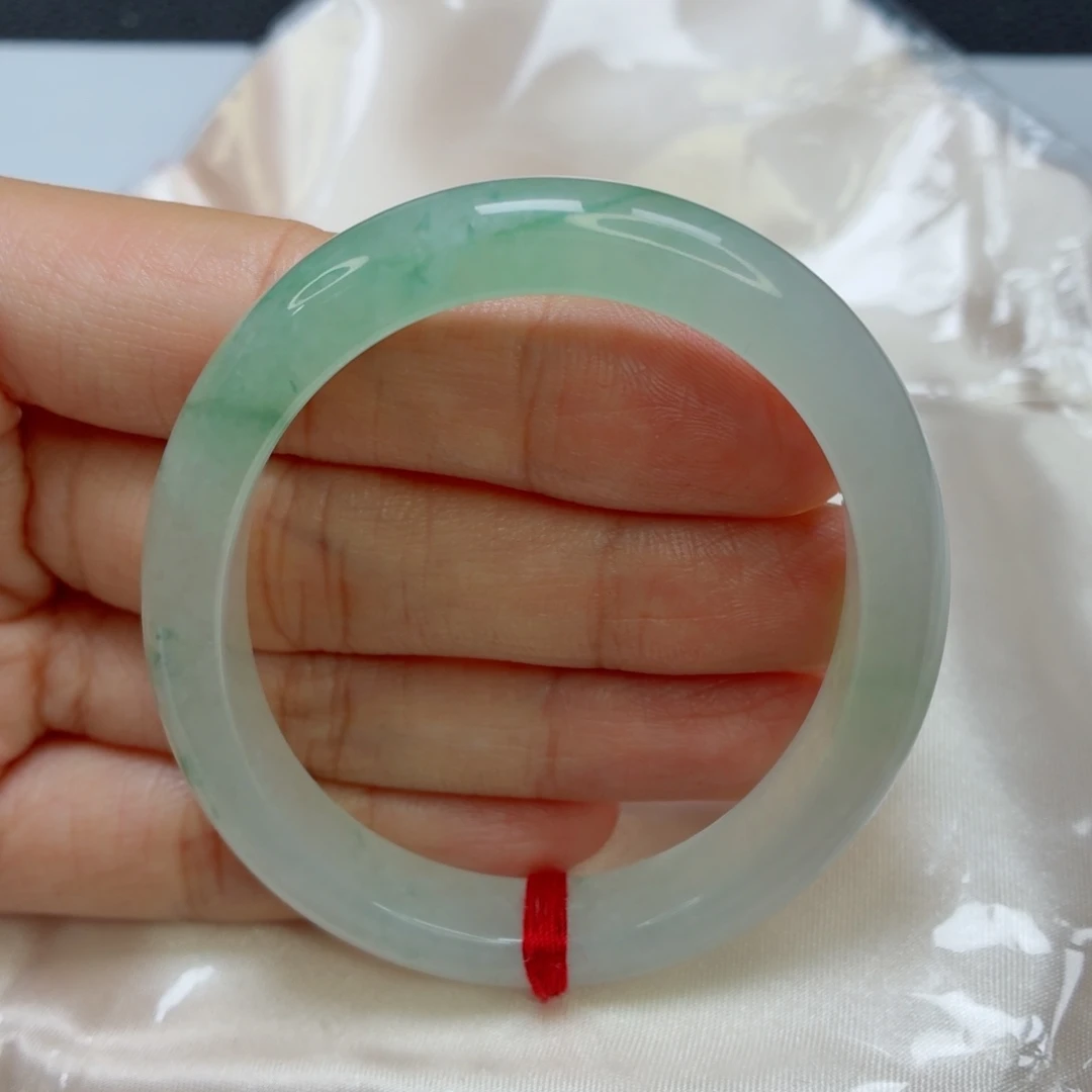 未镶嵌手镯翡翠老坑53贵妃冰飘绿花021