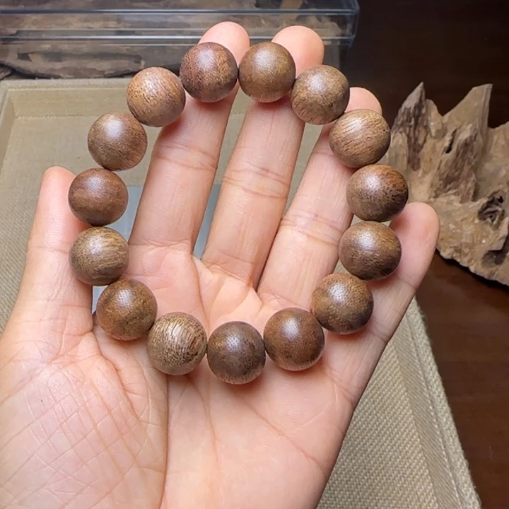 香榧木黑油格手串