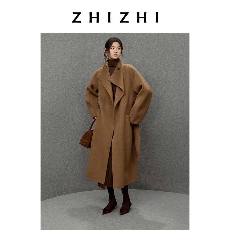 【悠然系列】致知 石湖仙 丝牦牛绒长款大衣外套女25冬ZZ2EWWWT008