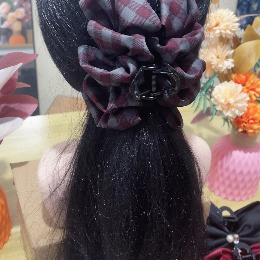 皮质铁合金蝴蝶结发夹