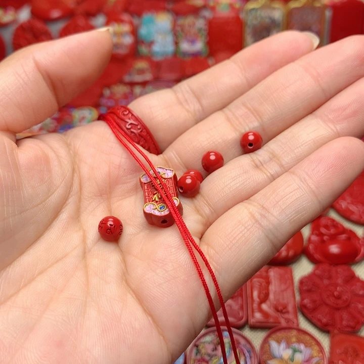 天然辰砂工艺品朱砂手机坠