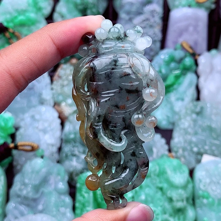 翡翠未镶嵌吊坠(不含链)
