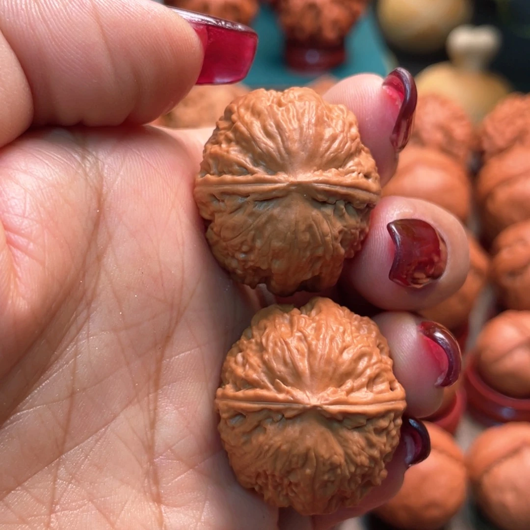 把件文玩核桃小白狮子