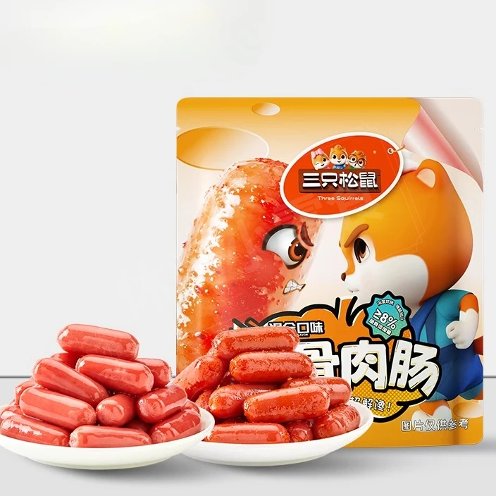 【20包】三只松鼠_脆骨肉肠香辣肉枣肠脆骨解馋小休闲解馋小零食