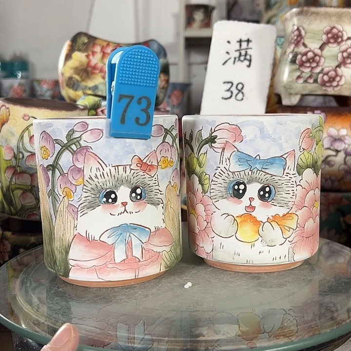满38包邮 景德镇幸运花盆