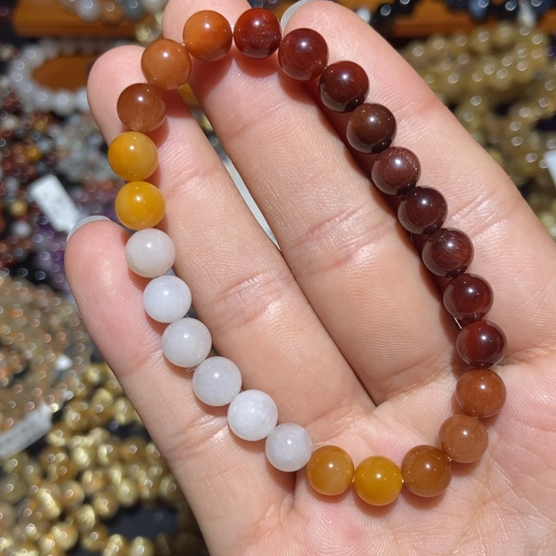 水晶手链未镶嵌油画兔毛7m