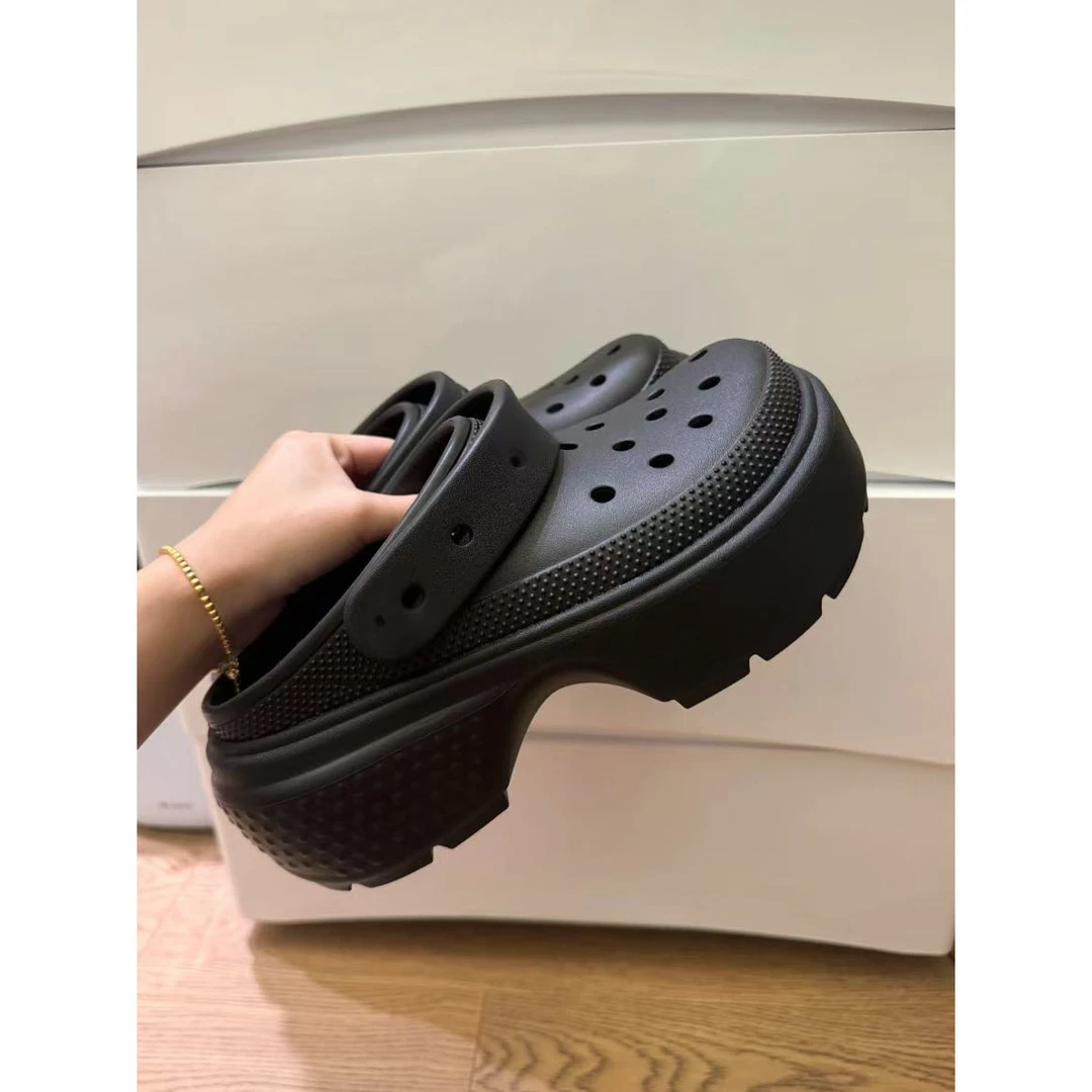 雪屋外贸包头拖鞋男女外穿鞋时尚休闲2025新款洞洞鞋时尚休闲