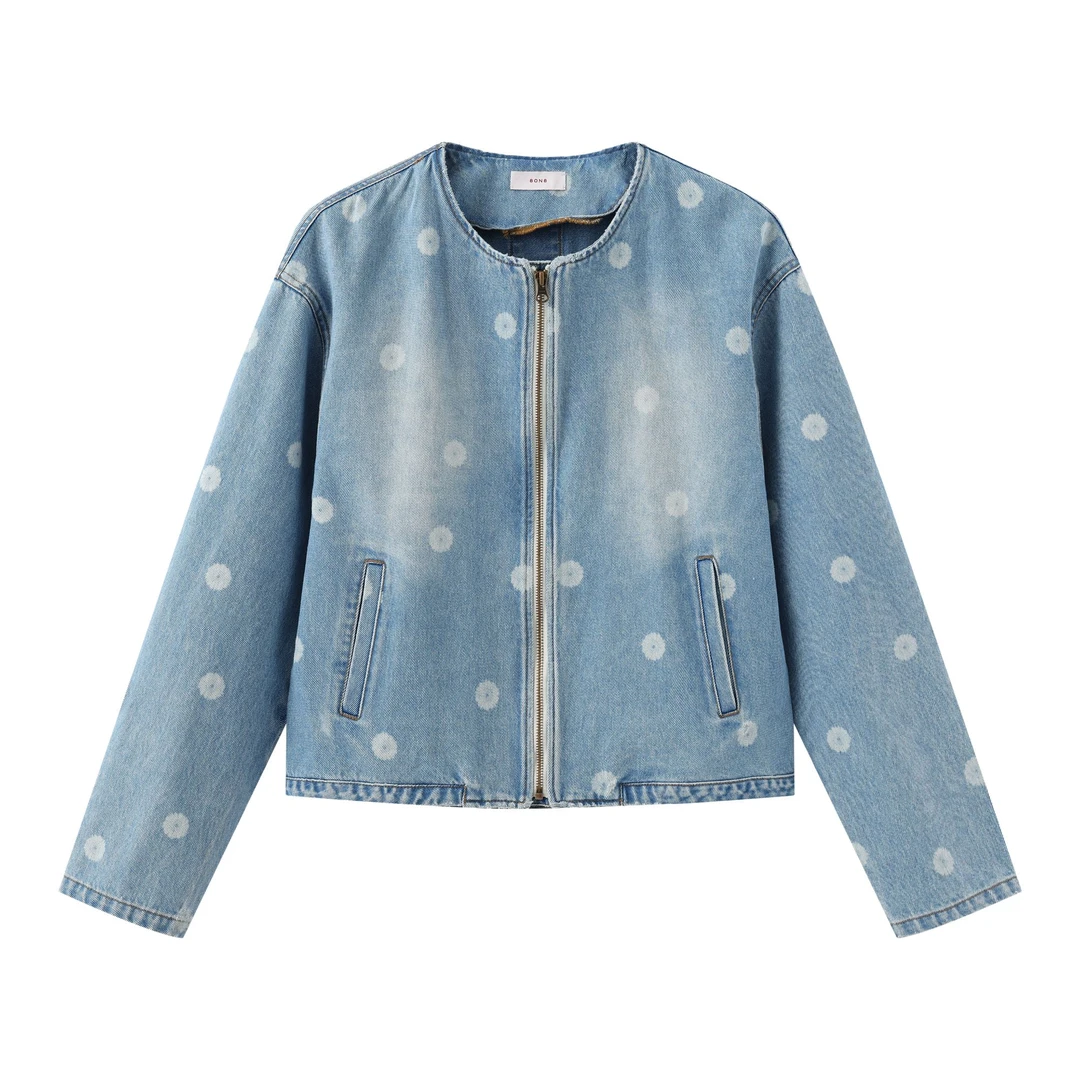 8ON8设计师品牌25春夏新品沙漠之花牛仔气质短款夹克SOLSOL买手店