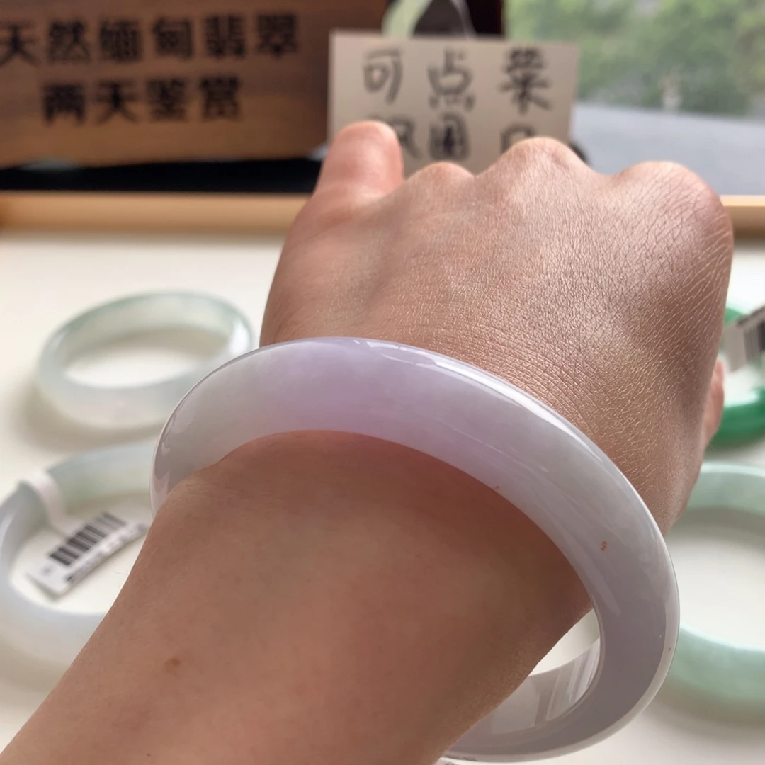 翡翠未镶嵌手镯56.1正圈