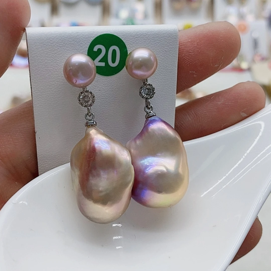 【闪购商品】淡水珍珠耳饰银S925镶嵌