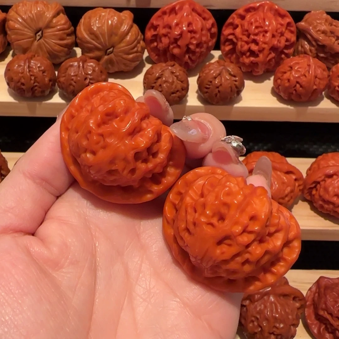 文玩核桃吊坠玉化宫灯42精品2408