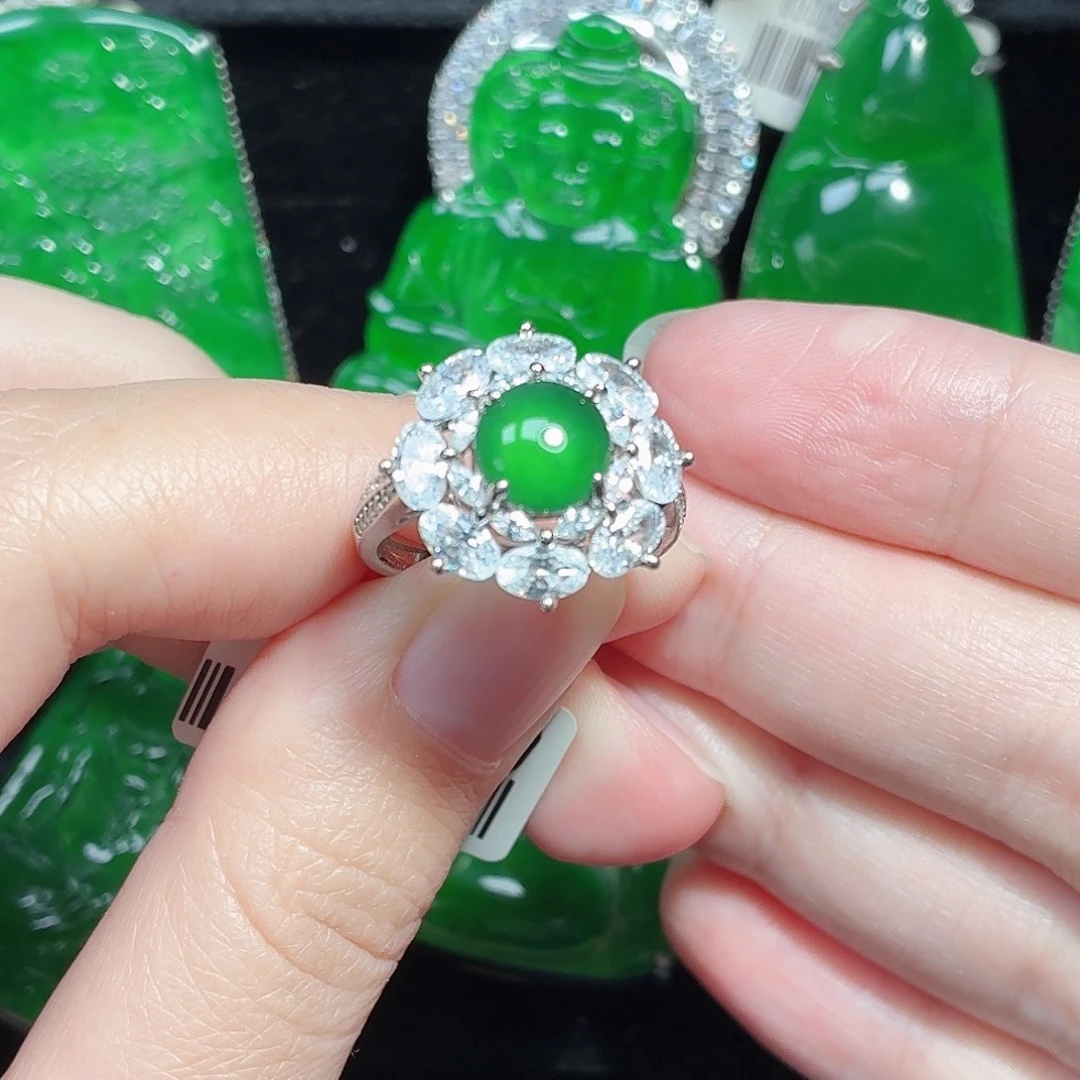 翡翠未镶嵌戒指天然A货翡翠