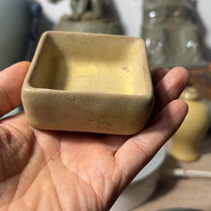 摆件汝官窑鸡皇右方洗摆件