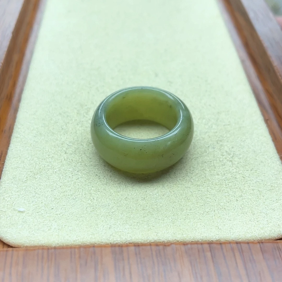 未镶嵌戒指和田玉12青花轮胎17码