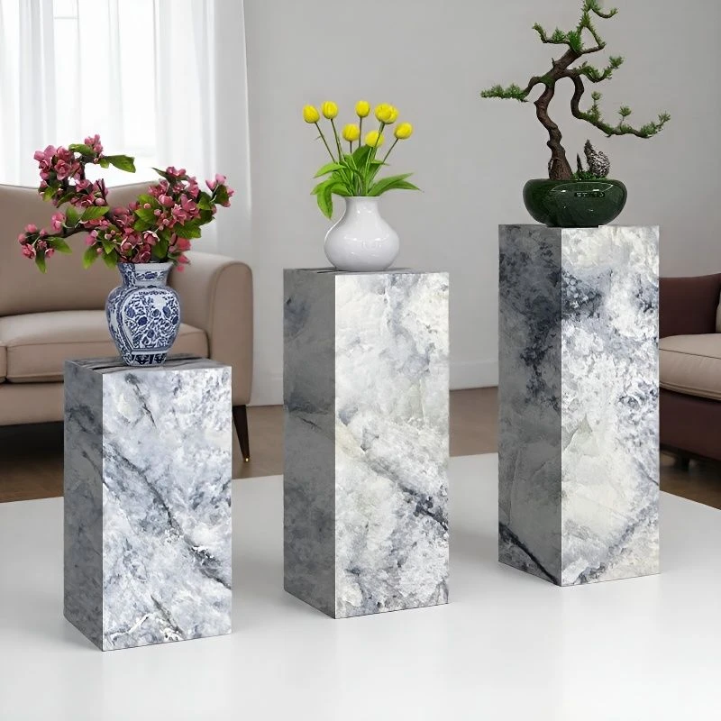 装饰摆件置物底座客厅玄关高档装饰展示台增高底座立柱潘多拉岩板