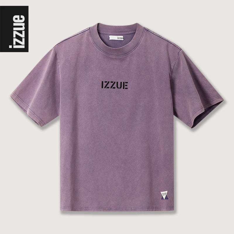 i.t izzue【设计师线】夏季洗水做旧潮牌男女同款宽松休闲百搭T恤