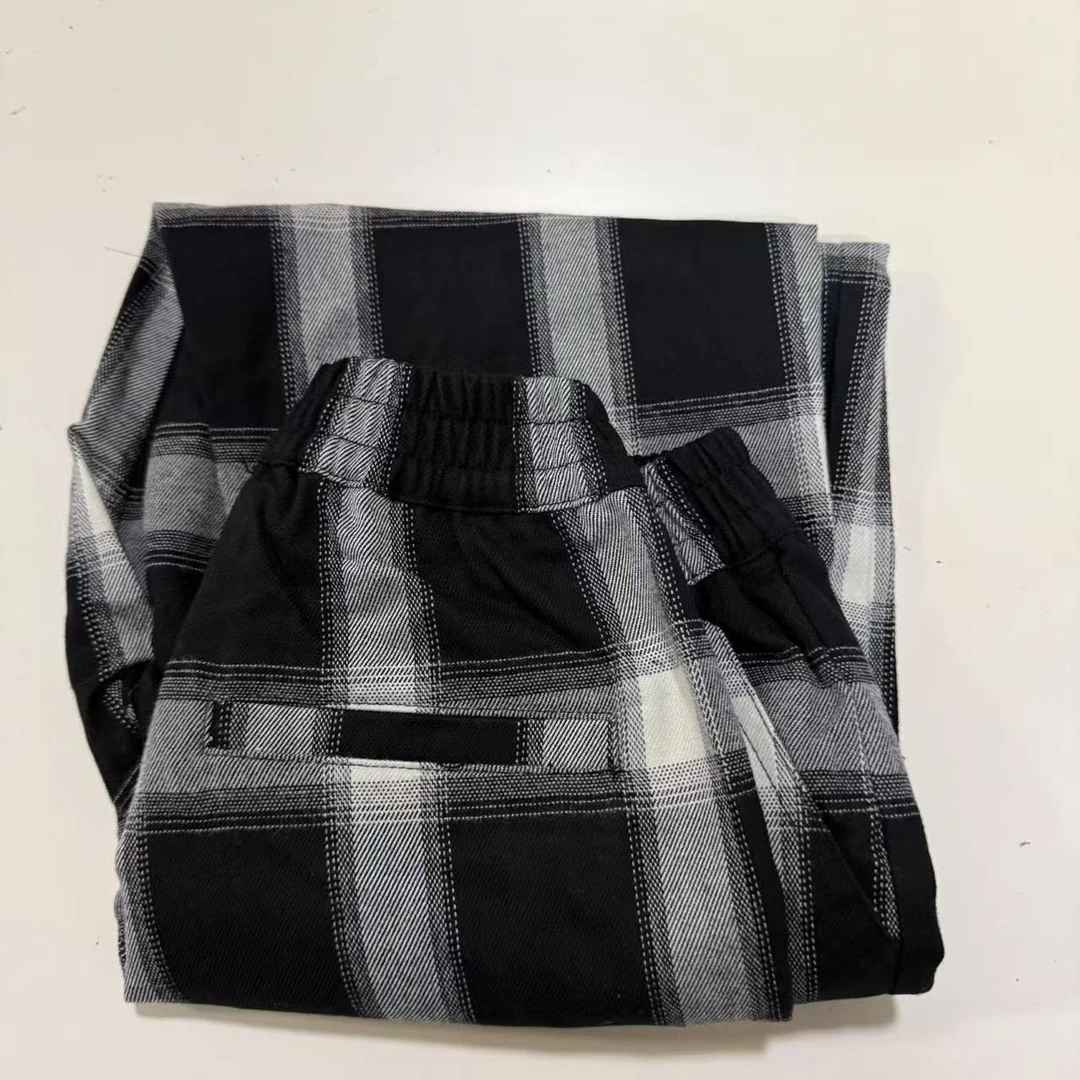 儿童方格休闲长裤早秋