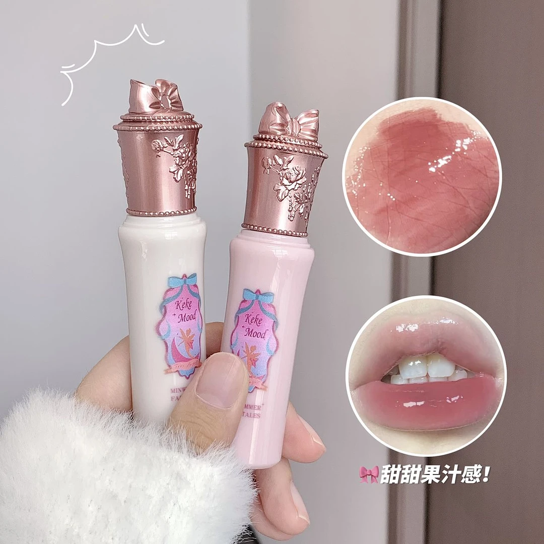 Keke Mood仲夏精灵滋润成膜唇蜜晶透镜面不易掉色显白自然清透