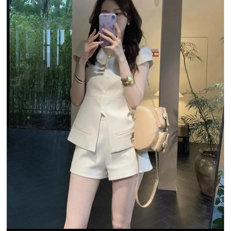 梦梦专属【两件套上衣+裤子】休闲风韩系风时尚套装套装短裤小香风