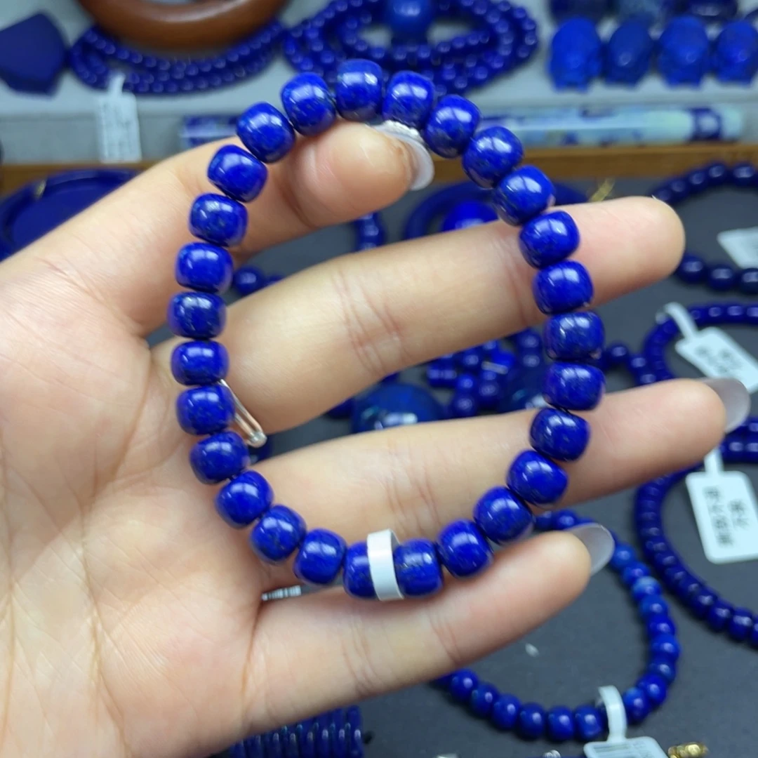 青金石未镶嵌老型手串8+