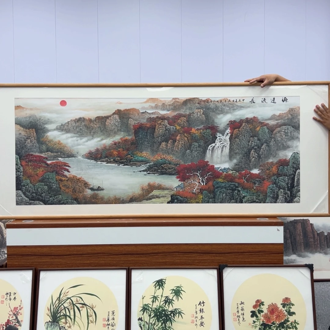 国画国画作品210*80公分