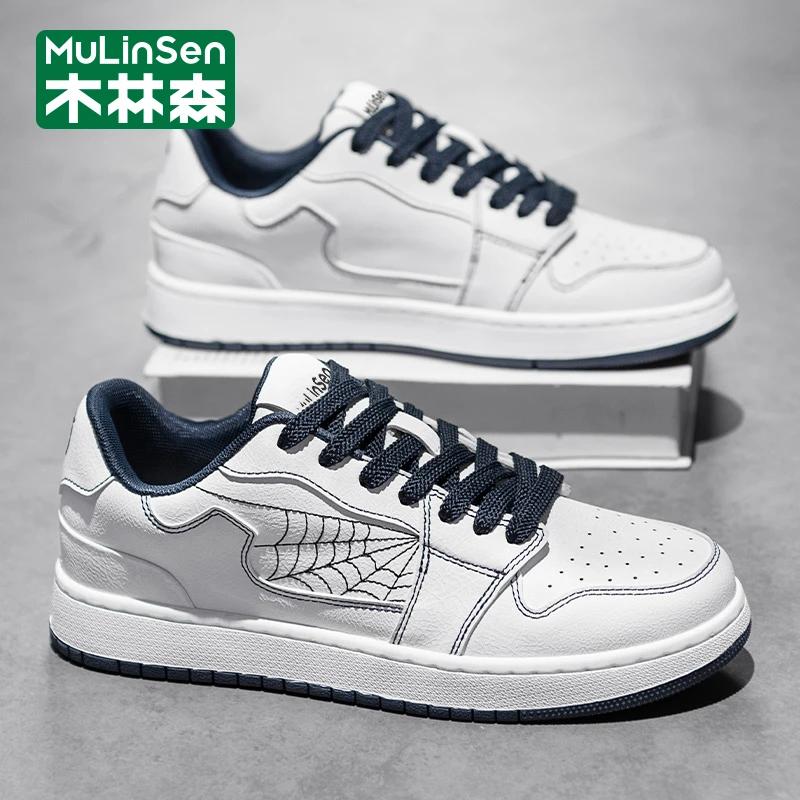 木林森休闲板鞋厚底男士百搭透气春季潮流潮鞋低帮秋季青少年男鞋