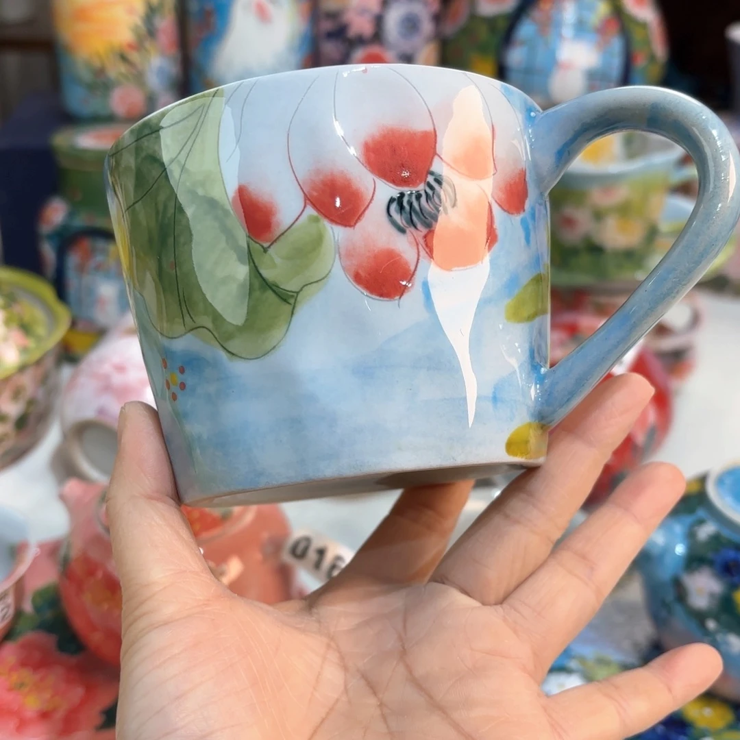 景德镇手绘高温釉下彩陶瓷茶具