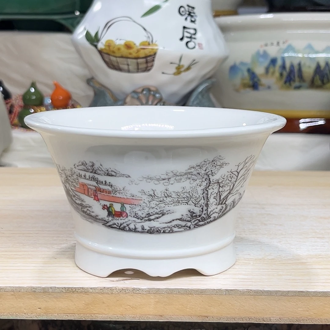 陶瓷绿植多肉微瑕花盆口径13*7.5