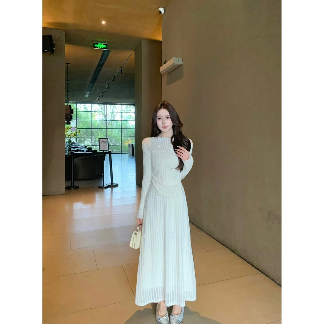 女套装气质法式收腰时尚长袖气质御姐温柔秋冬新款003