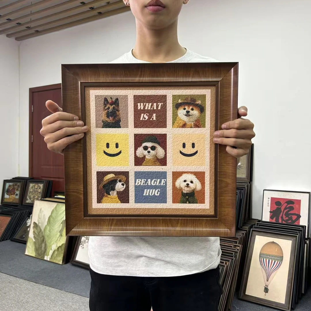 小众艺术卡通小狗儿童房挂画用于客厅玄关过道装饰画144