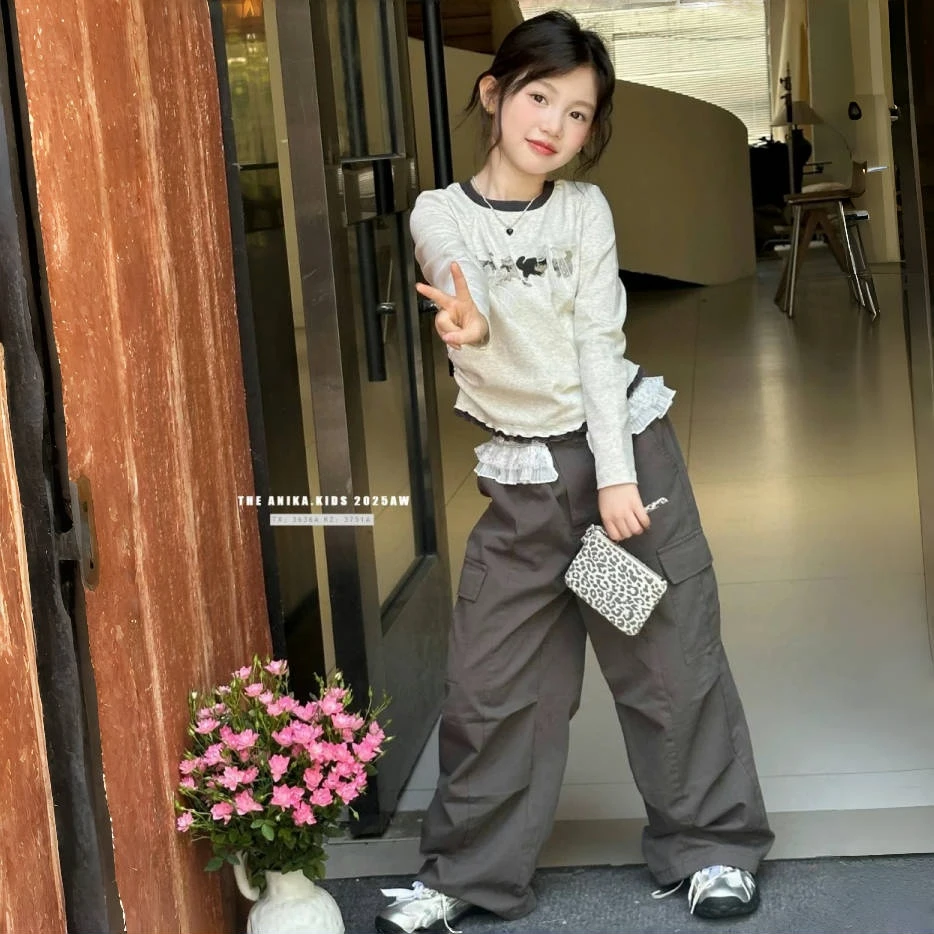 女童套装春秋款2025新款洋气儿童女孩时髦秋装韩版休闲卫衣两件套
