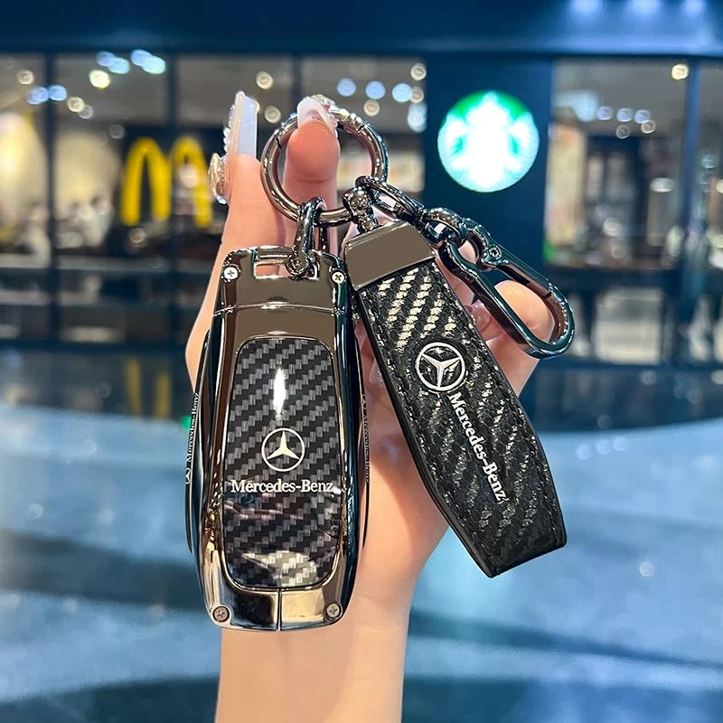 奔驰车钥匙套e300L/E260L/GLA200L壳GLC/GLE350/GLB220L扣男士S级
