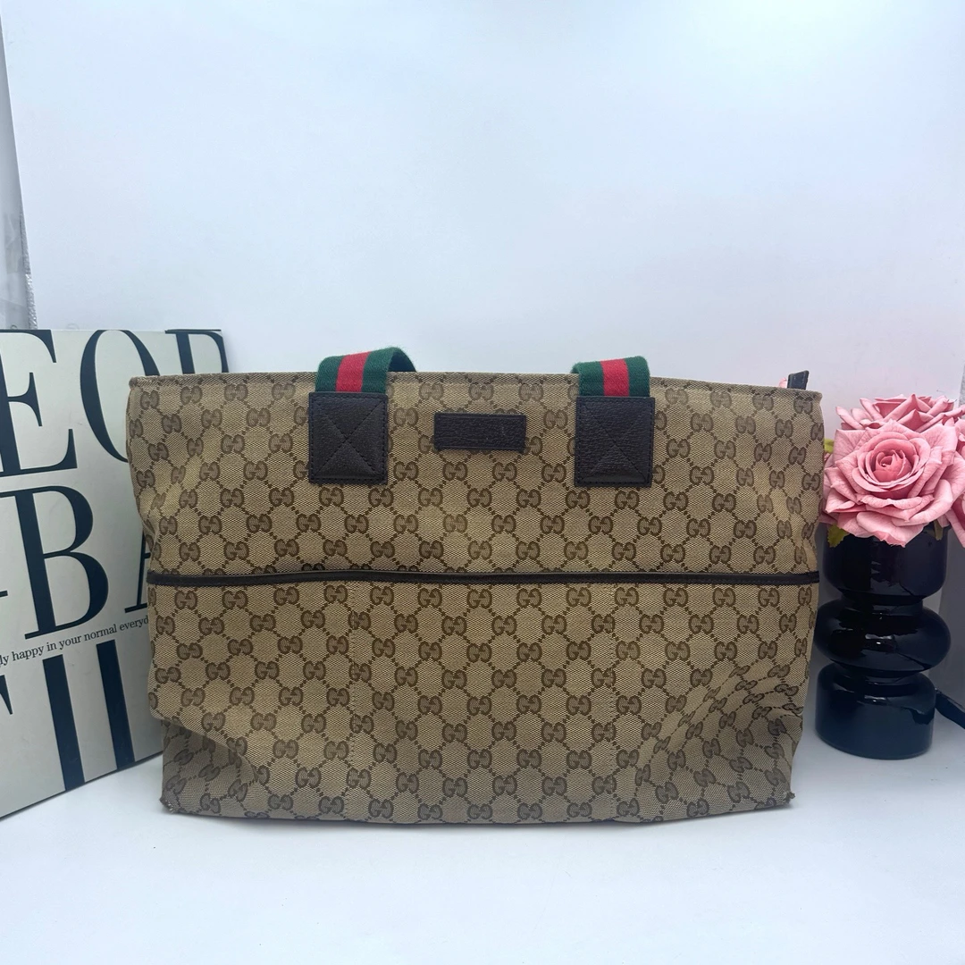 95新 GUCCI/古驰 古驰/Gucci xy 9501老花布托特 30x40