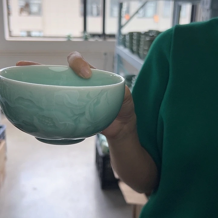 龙泉云间青瓷小米茶器