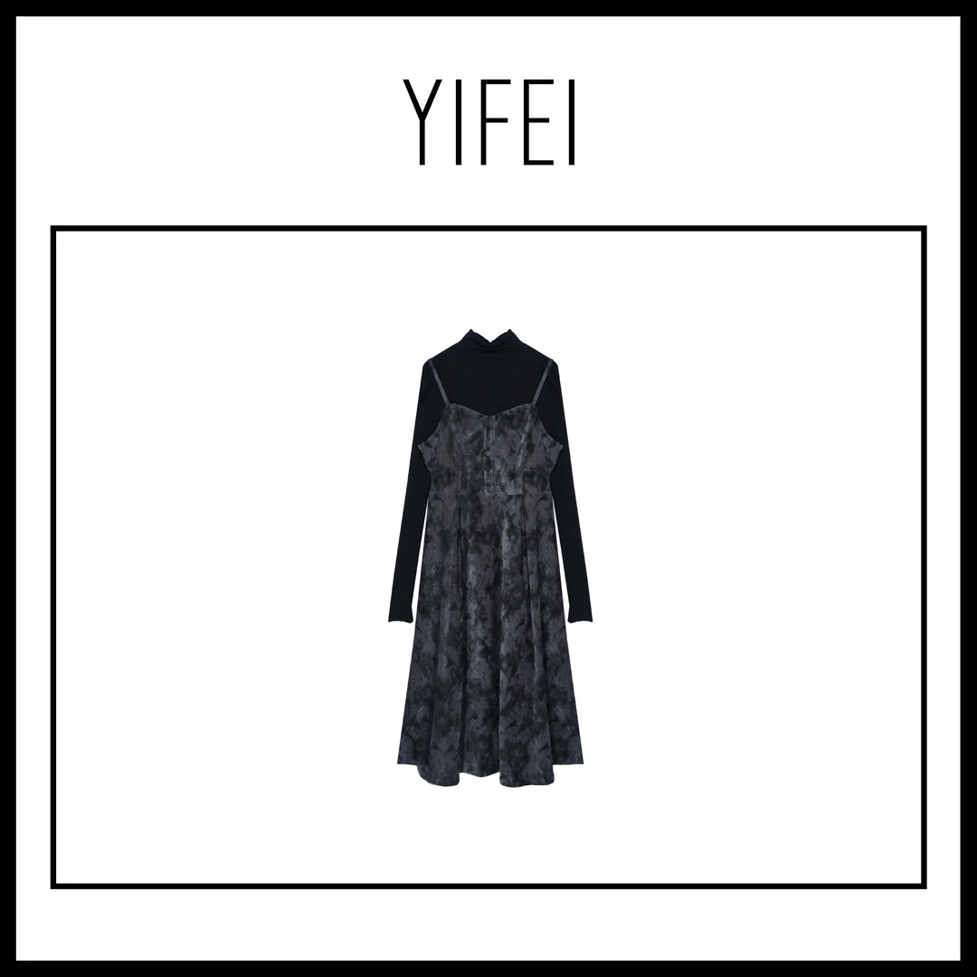 【艺菲专属】 舒适时尚绒面吊带裙 L1F58007