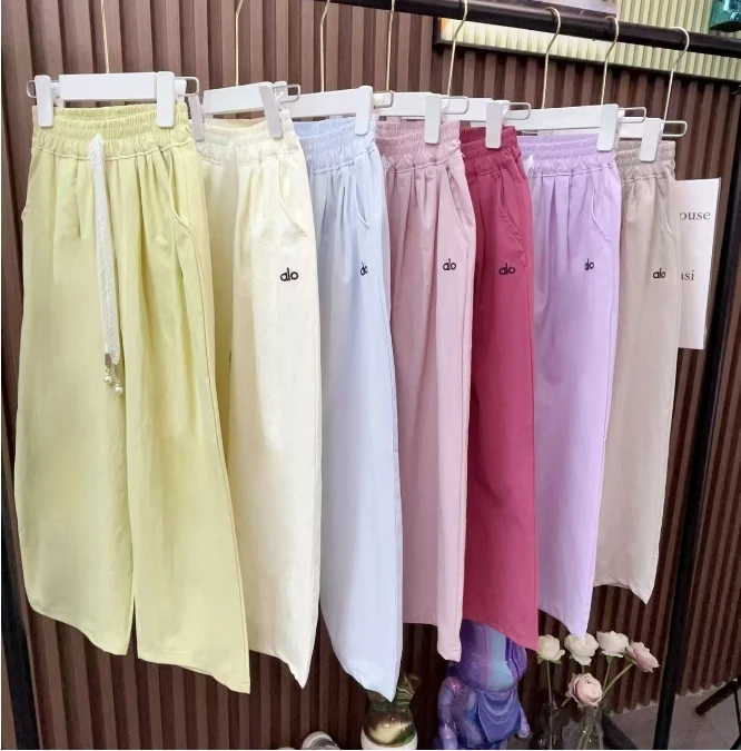 824-【人手一件】糖果色花边绳夏季冰川奶芙裤夏款女中大童儿童