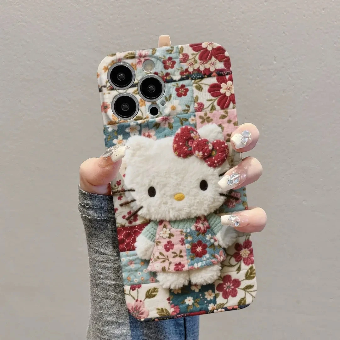碎花kitty适用iPhone17promax手机壳16华为opp荣耀vivo小米菲林壳
