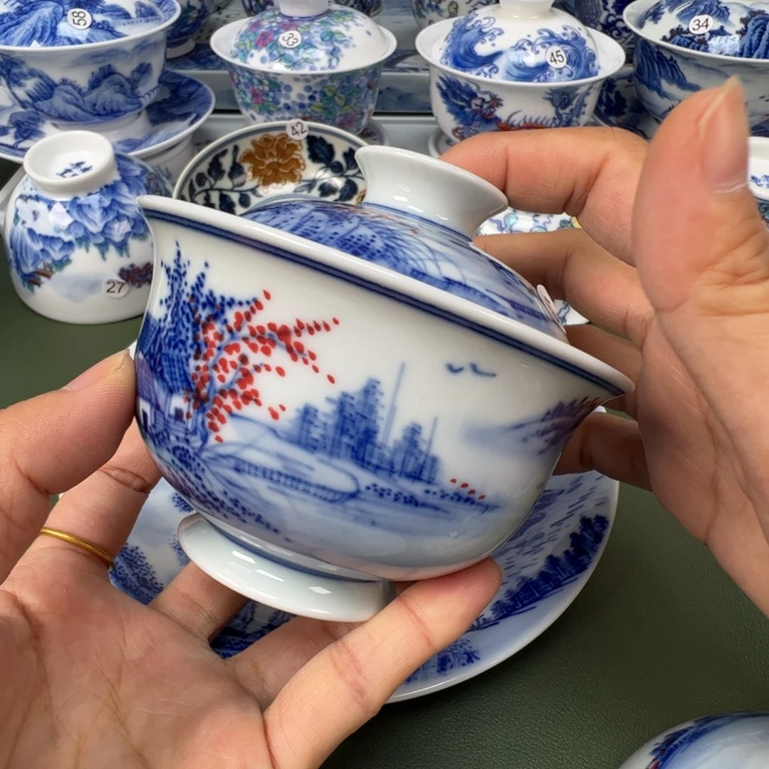 陶瓷景德镇纯手工纯手绘茶具木木5