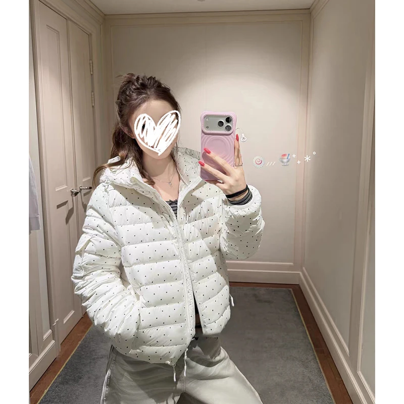 '韩女暖暖包'冬日零压感ins排骨连帽棉服女韩系双拉链短外套女