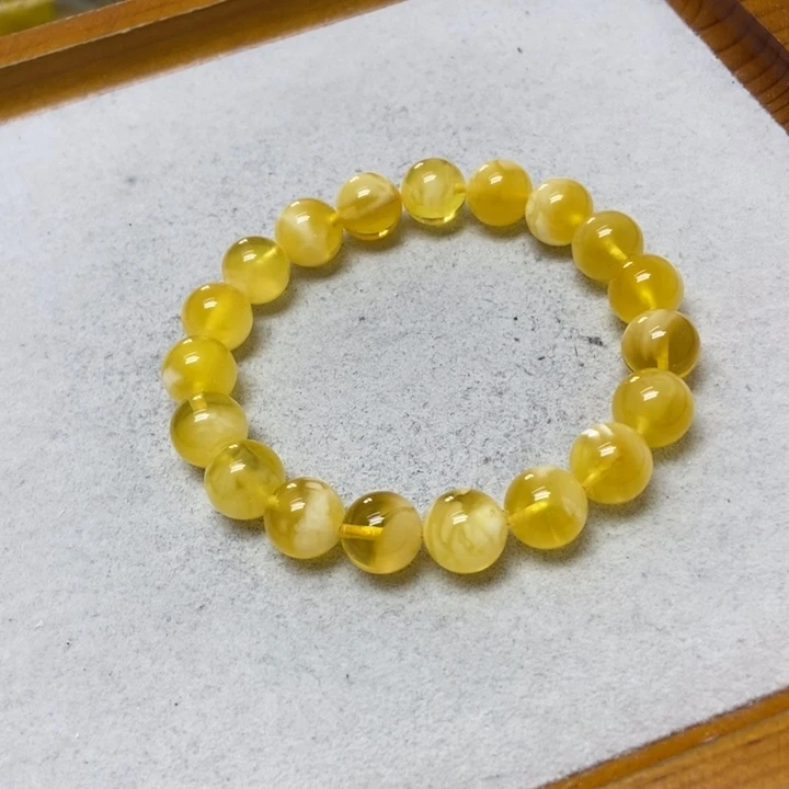 蜜蜡未镶嵌裸石手串