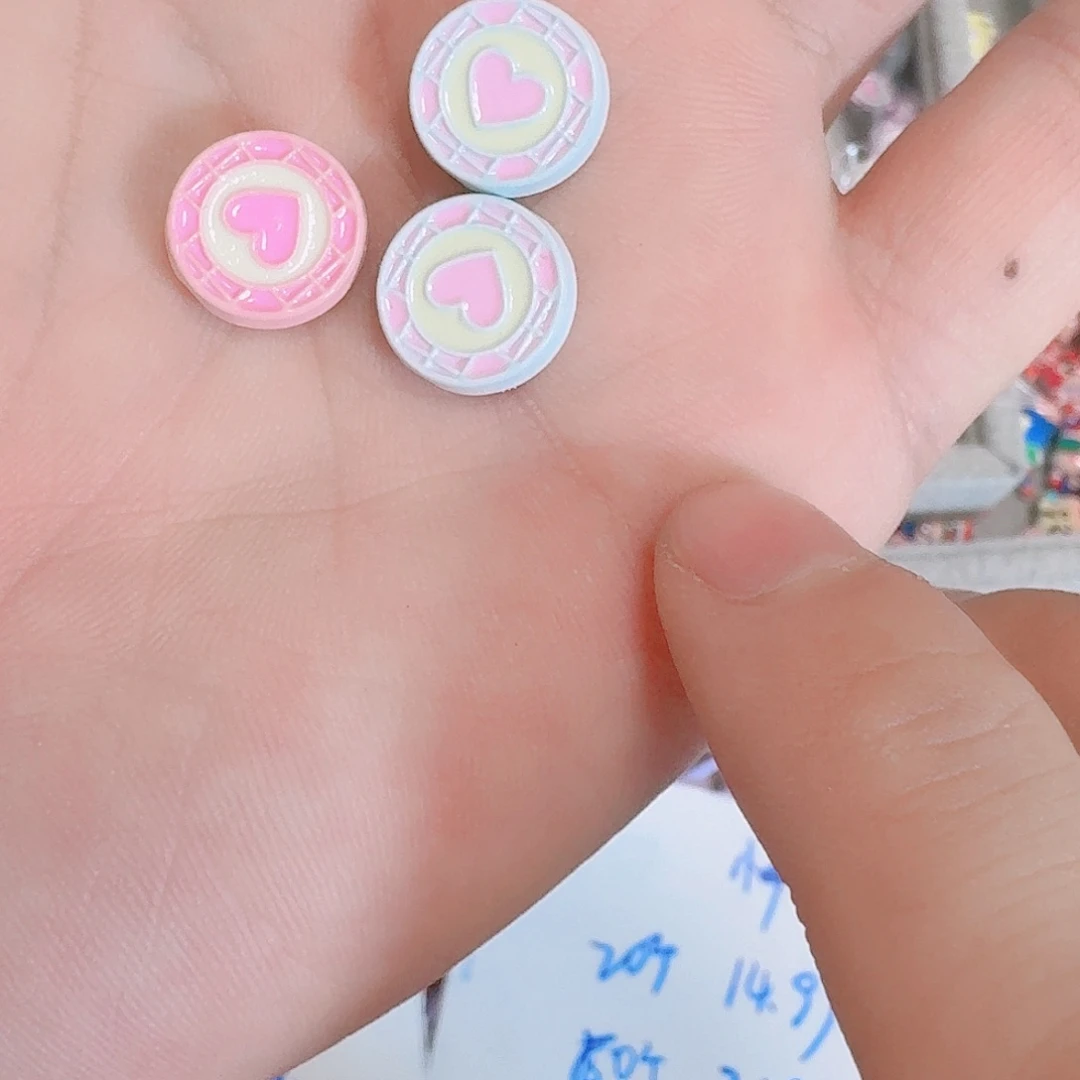 锌合金爱心小圆饼 50 个