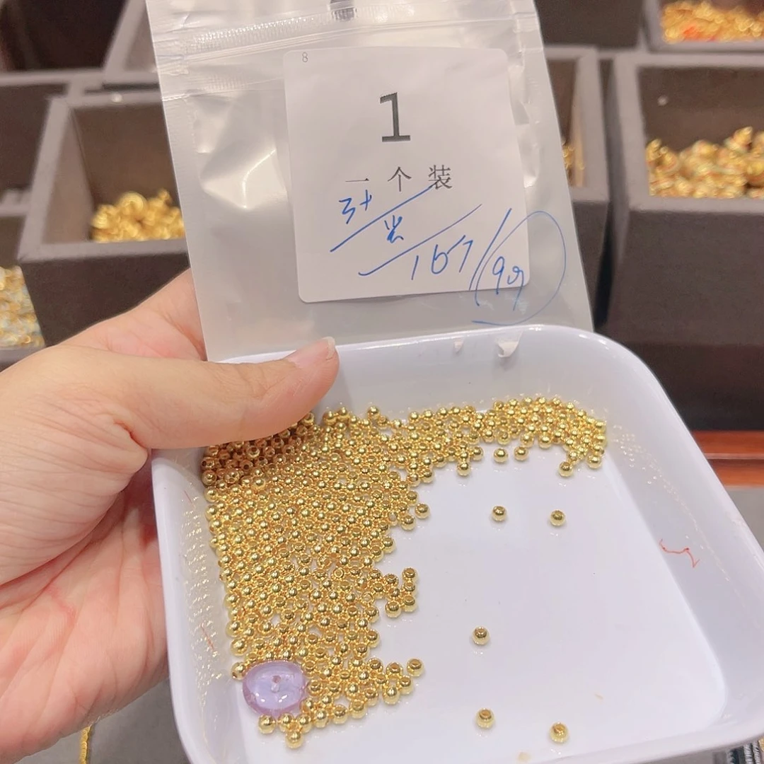 水晶珠宝半成品银S925镀金镶嵌1
