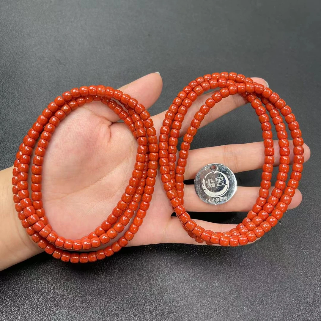 36059T02-4N21-南红珠链颈饰/约5+/约150颗/-多样性发其一