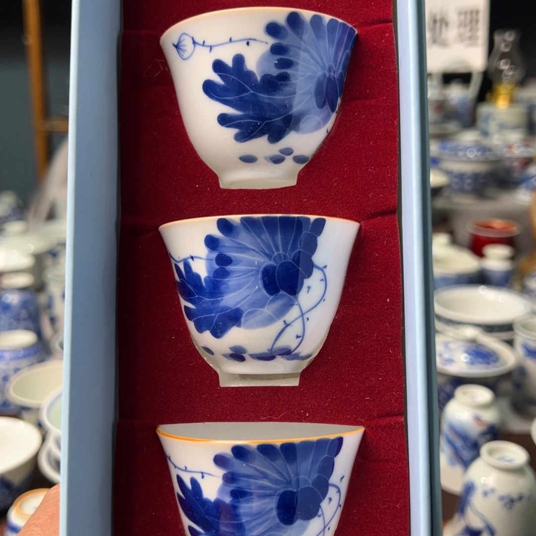 摆件玖*蜓景德镇青花陶瓷