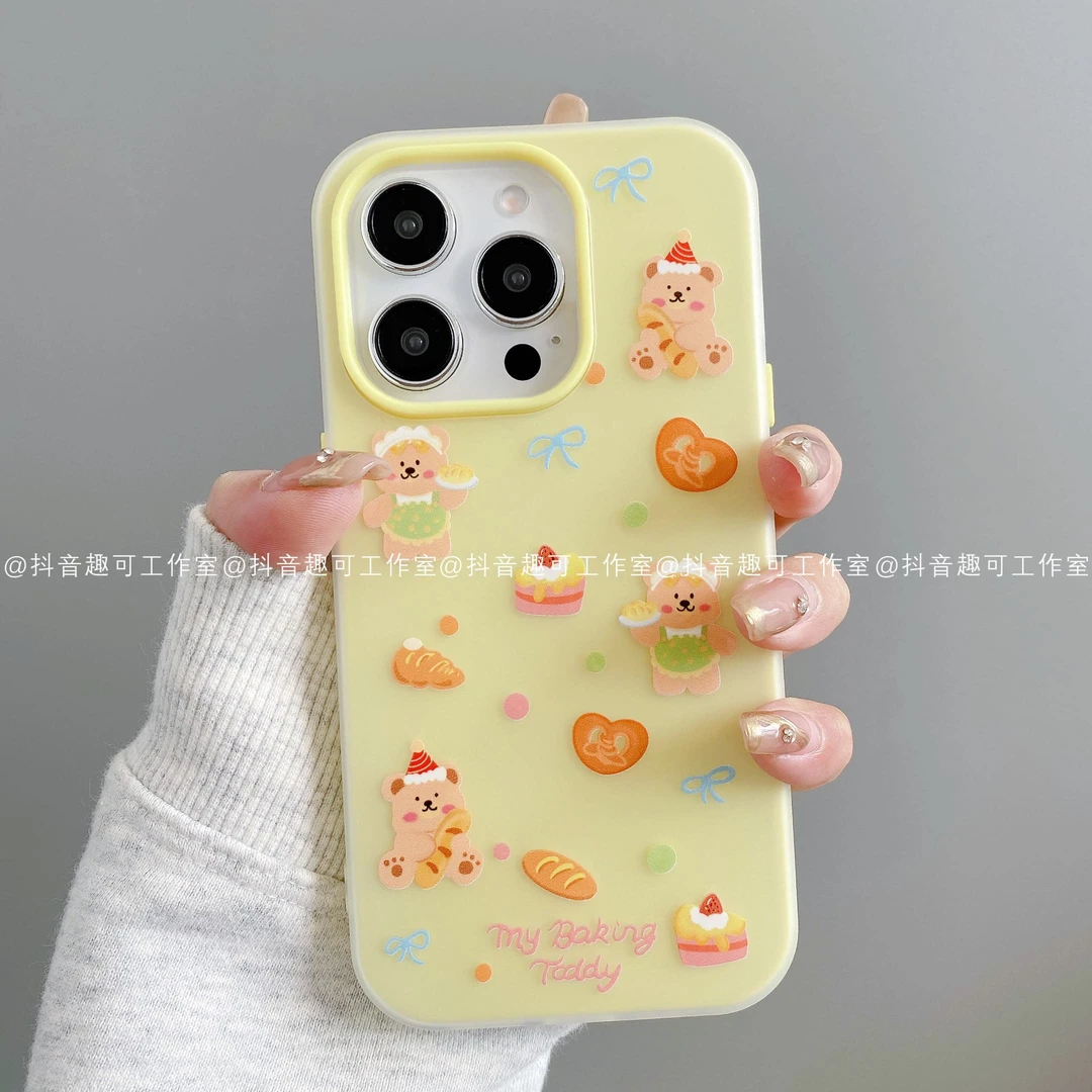 果冻壳适用iphone16promax苹果15/14/13/12华为小米潮小熊手机壳