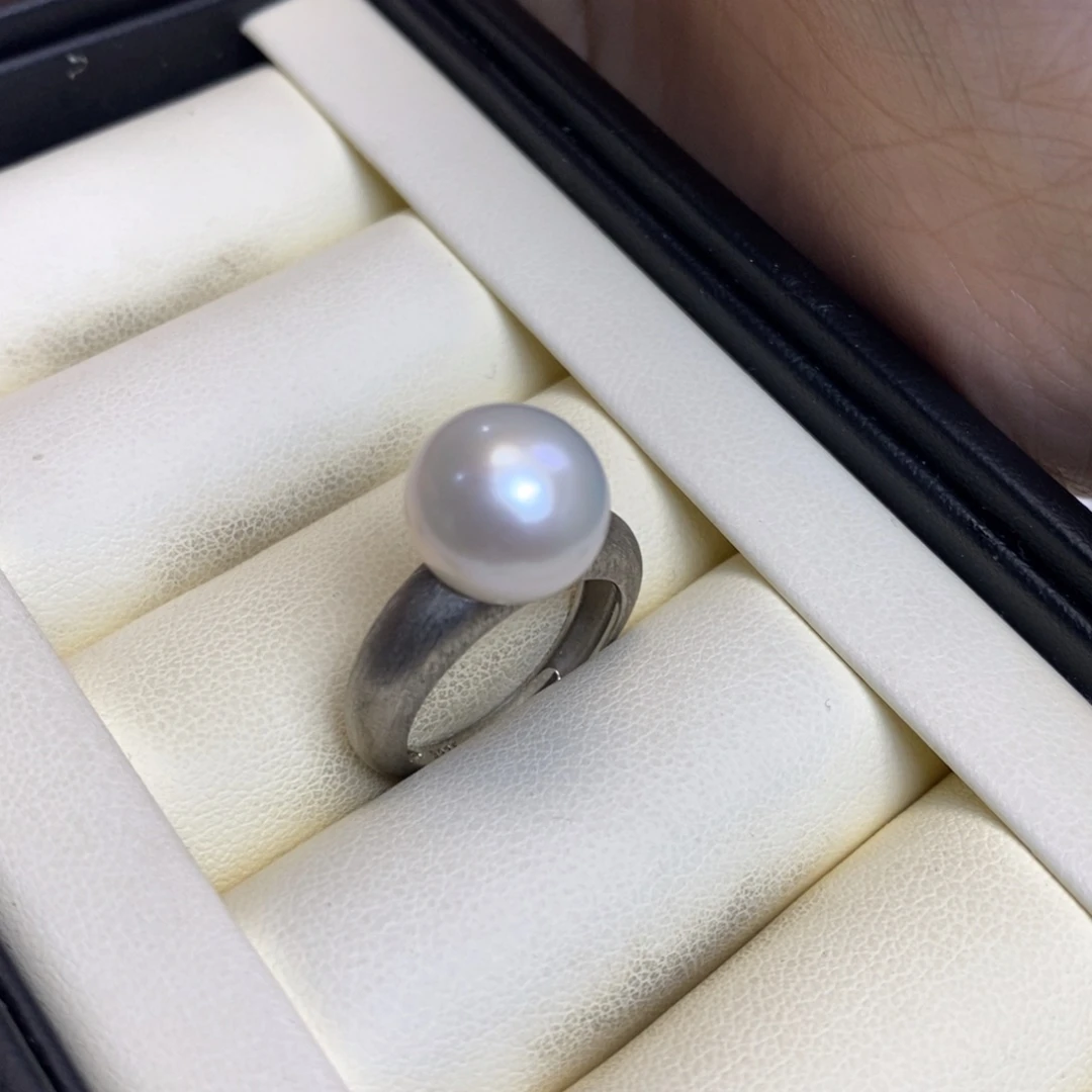 戒指银S925镶嵌淡水珍珠特价