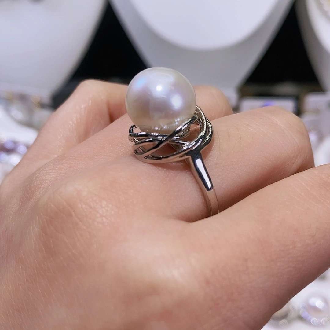 淡水珍珠戒指合金