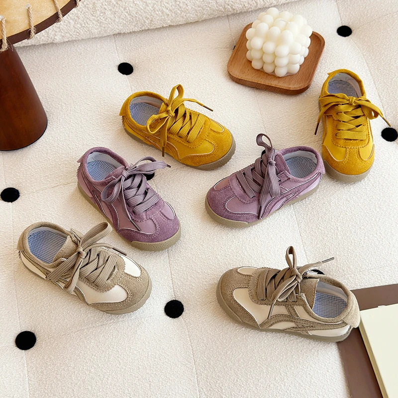 男女童轻便运动鞋2025春秋新款小童宝宝德训鞋小女孩软底休闲鞋